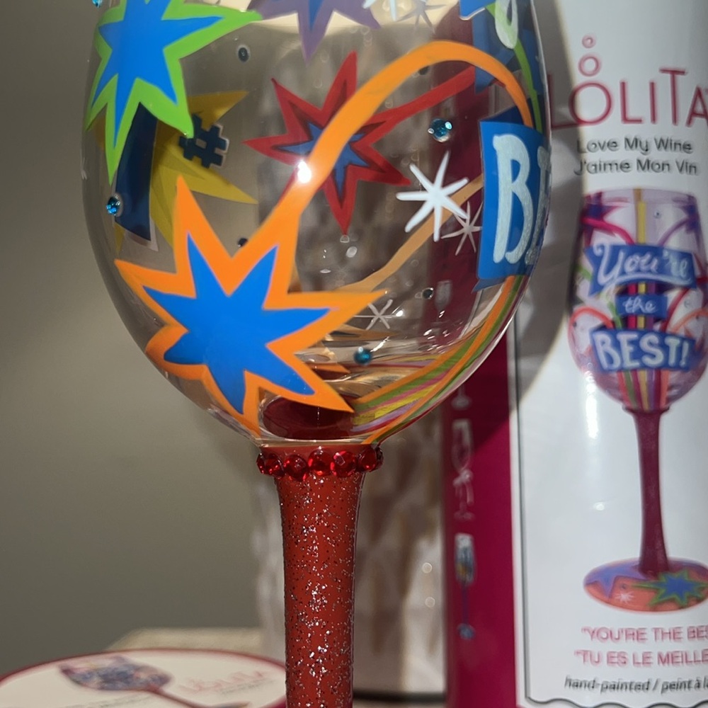 Lolita “YOU’RE THE BEST” wineglass - Picture 7 of 8